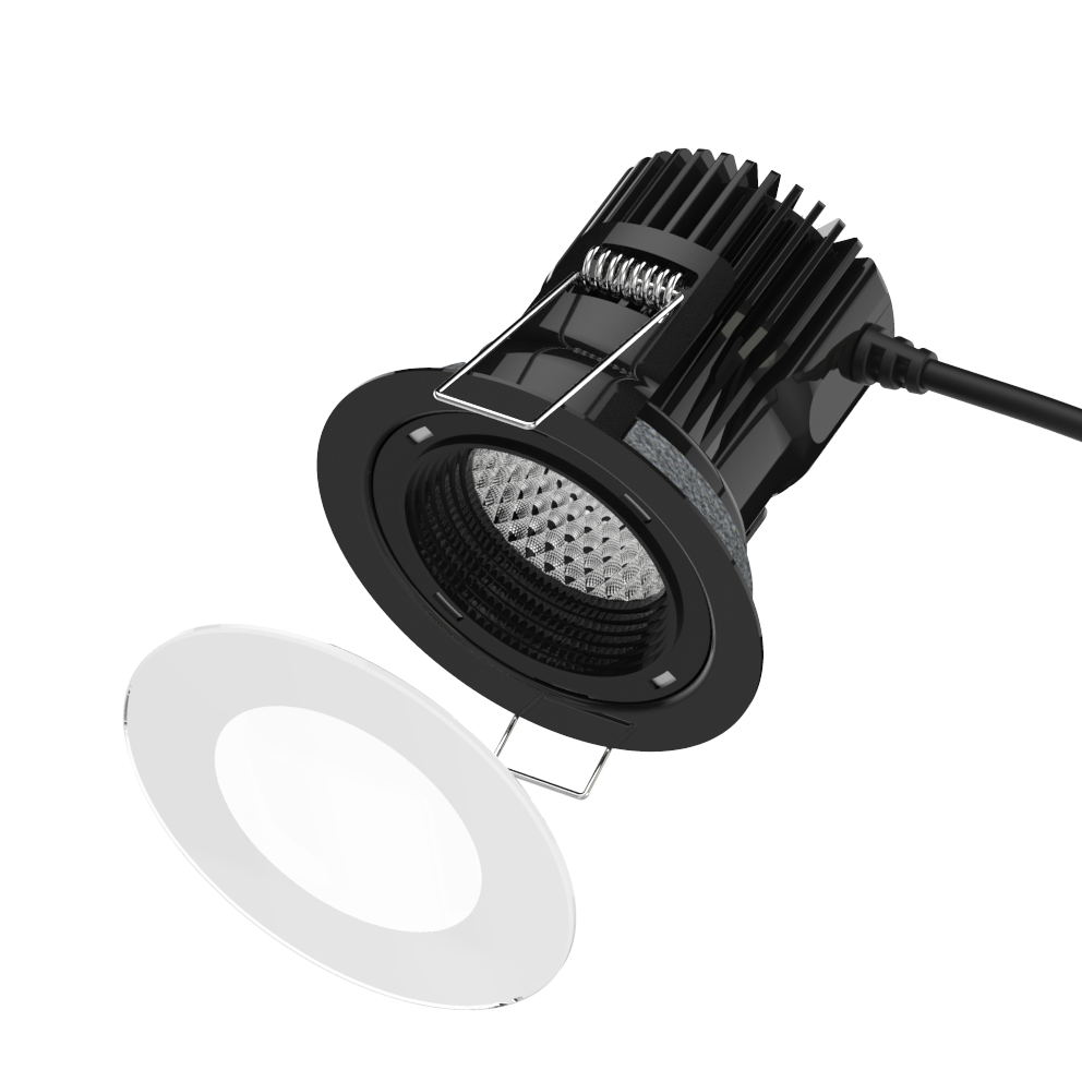 Hot Sale for Fast Shipping Recessed Adjustable Led Downlights -
Super Bright COB LED Fire-rated Downlight Interchangeable Glass Bezels – Radiant Lighting detail pictures