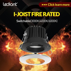 10W Low Glare Dimmable Led Fire Rated Downlight – FIXED 3 CCT Changeable