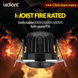 10W Tilt Dimmable Low Glare Led Downlight – TILT 3 CCT CHANGEABLE