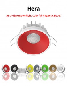 Hera 8W Anti-Glare LED Downlight with Colorful Magnetic Bezel